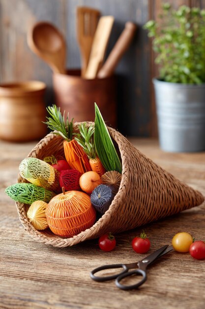 Fresh ingredients on table